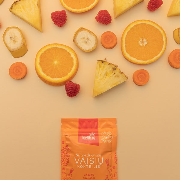 Liofilizuotų morkų ir vaisių kokteilis "Spellbind"