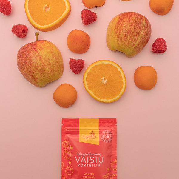 Liofilizuotų aviečių ir vaisių kokteilis "Rigmarole"