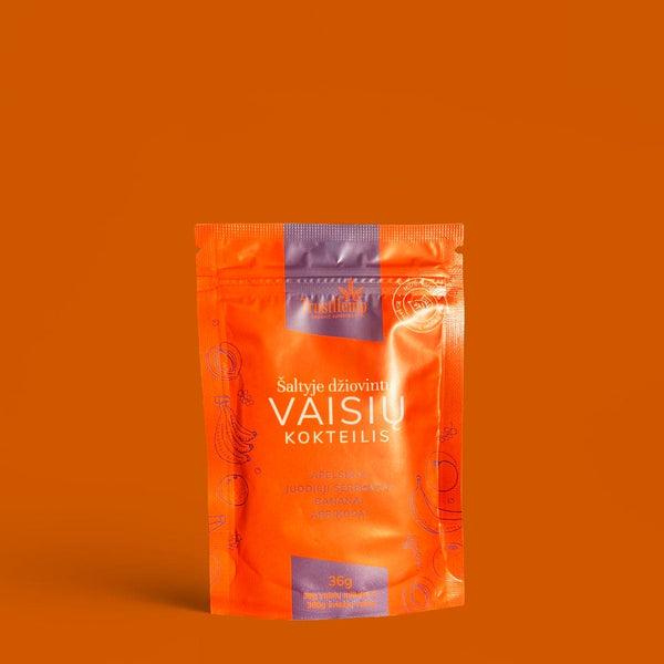 Apelsinų ir uogų kokteilis "Virtu"