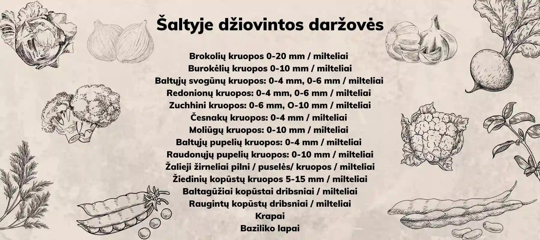 liofilizuotos daržovės