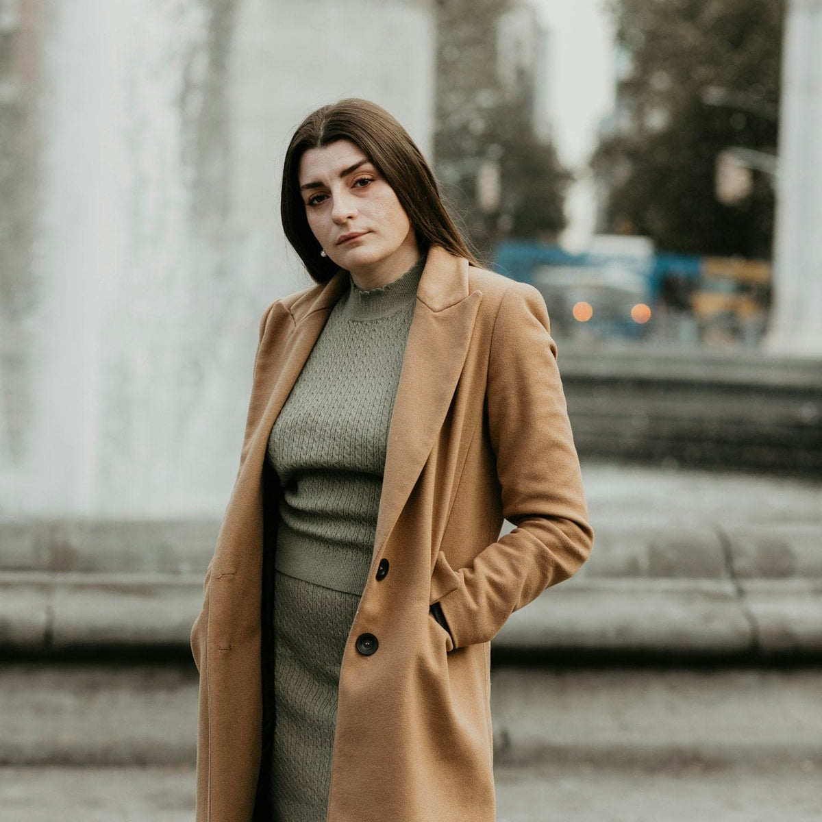 Ilgas kašmyro paltas Adriana