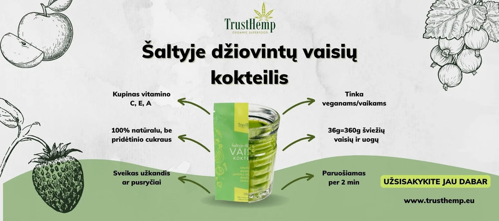 šaltyje džiovintų vaisių kokteilis