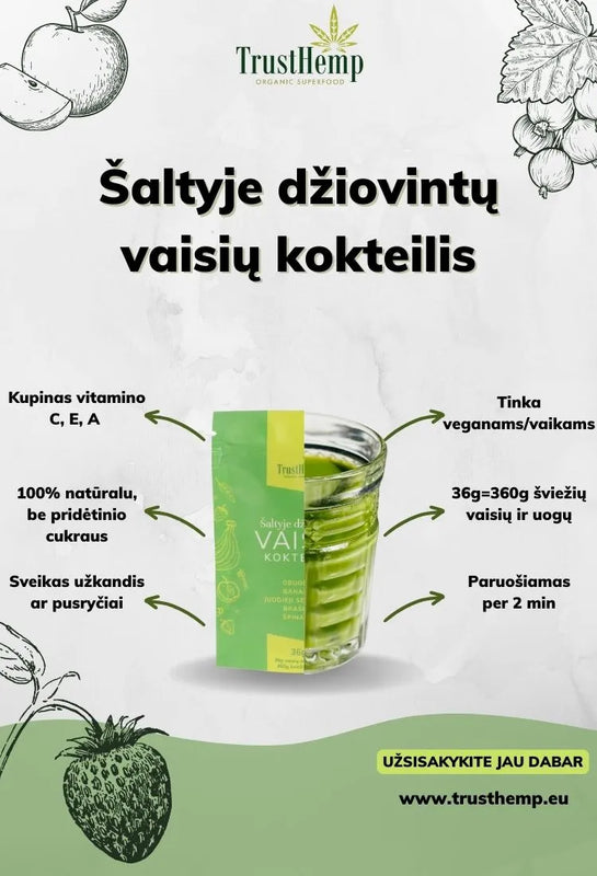 šaltyje džiovintų vaisių kokteilis